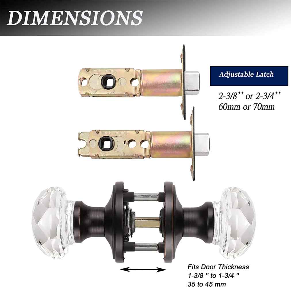 2.3-in. x 0.03-in. Zinc Alloy Door Lock In Oil Rubbed Bronze