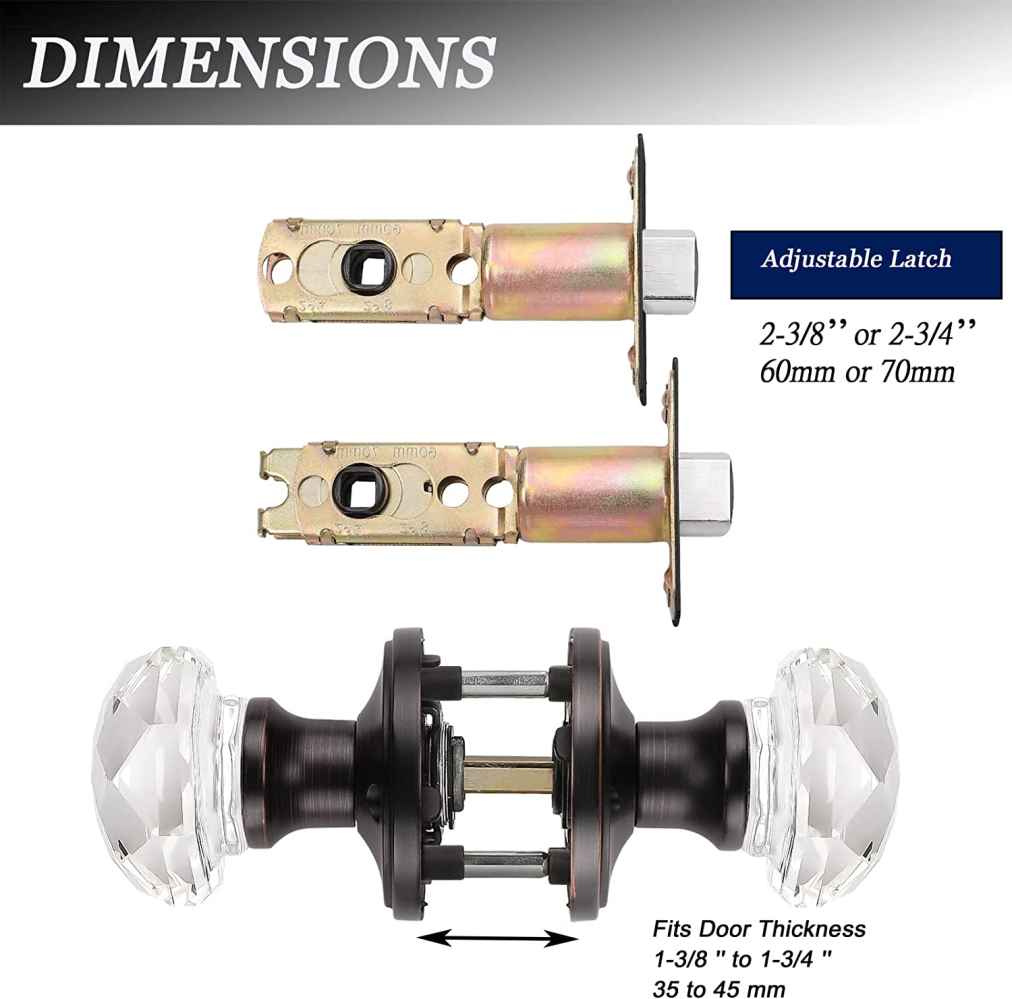 2.5-in. x 0.03-in. Zinc Alloy Door Lock In Oil Rubbed Bronze