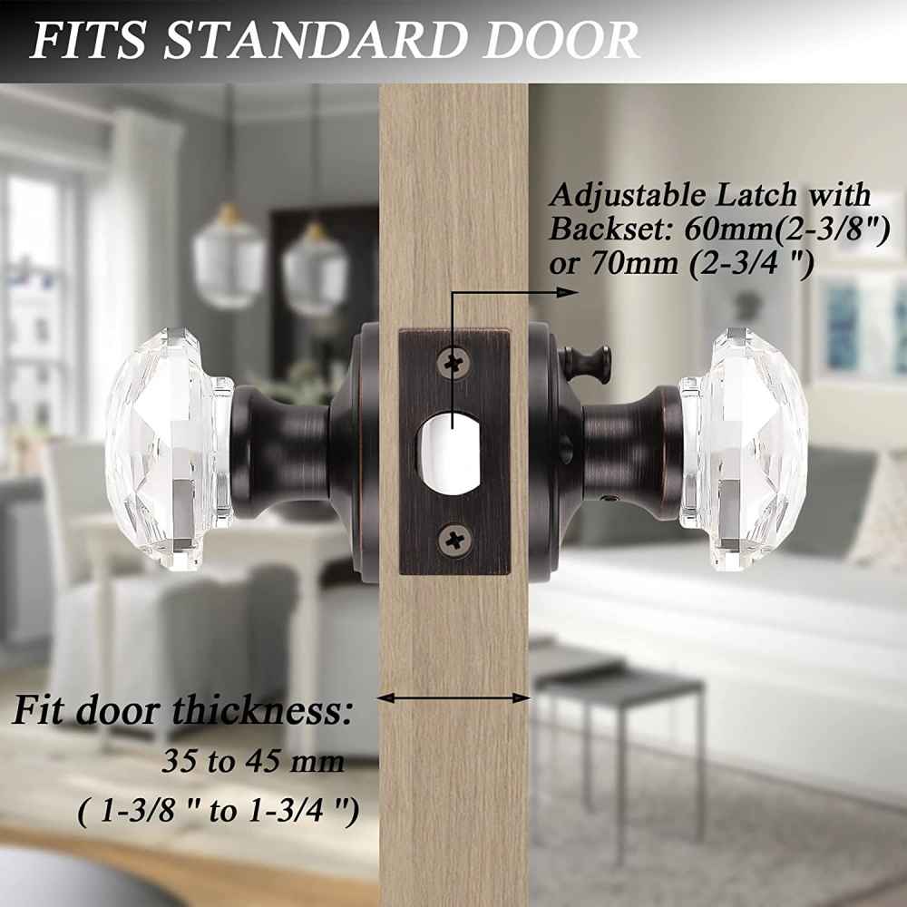 2.5-in. x 0.03-in. Zinc Alloy Door Lock In Oil Rubbed Bronze
