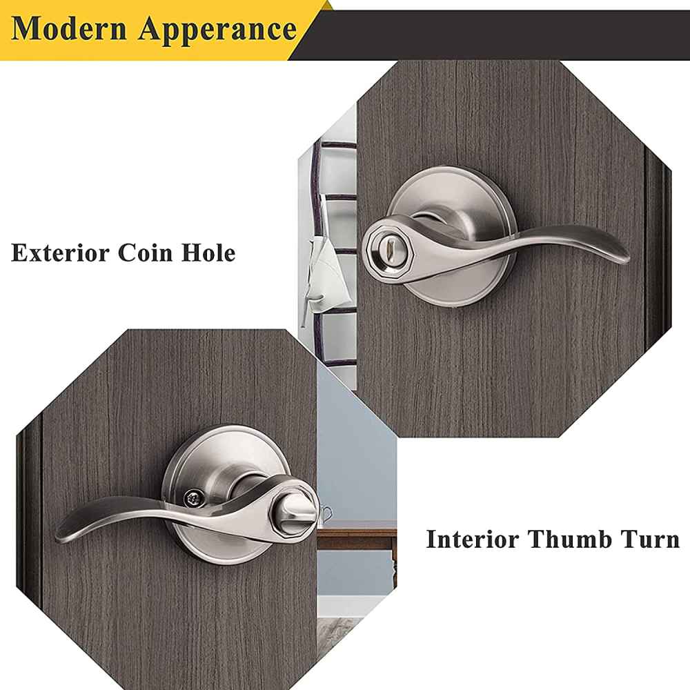 2.5-in. x 0.03-in. Stainless Steel Door Lock In Brushed Nickel