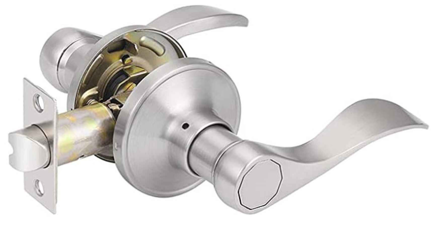 2.5-in. x 0.03-in. Stainless Steel Door Door Lock In Brushed Nickel