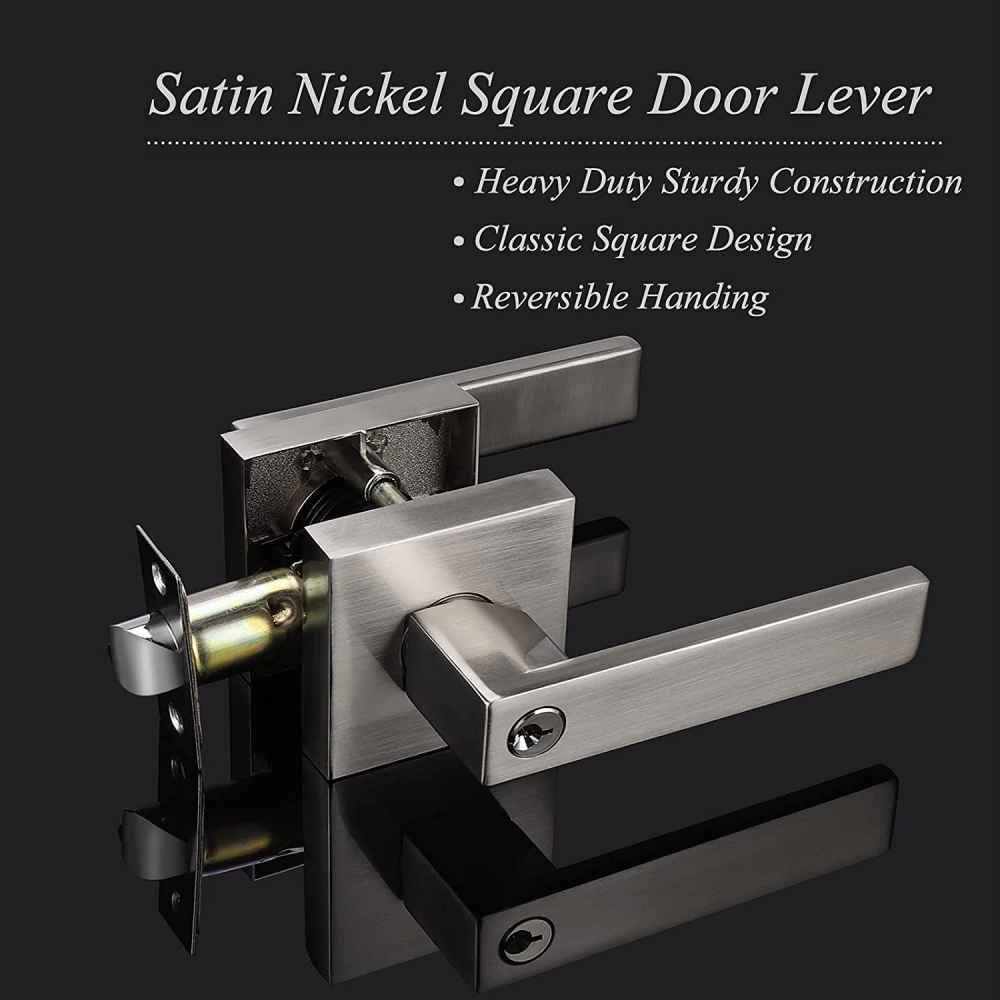 4.7-in. x 0.03-in. Stainless Steel Door Lock In Satin Nickel