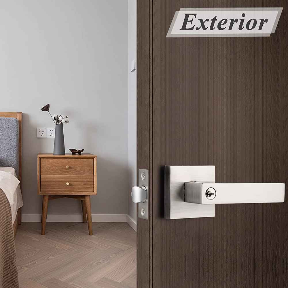 4.7-in. x 0.03-in. Stainless Steel Door Lock In Satin Nickel