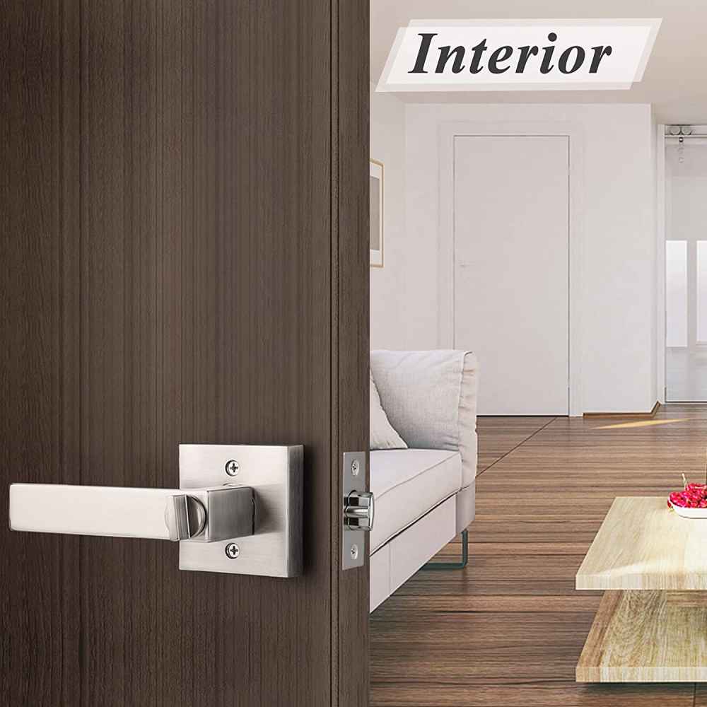 4.7-in. x 0.03-in. Stainless Steel Door Lock In Satin Nickel
