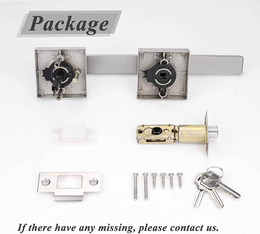 4.7-in. x 0.03-in. Stainless Steel Door Lock In Satin Nickel