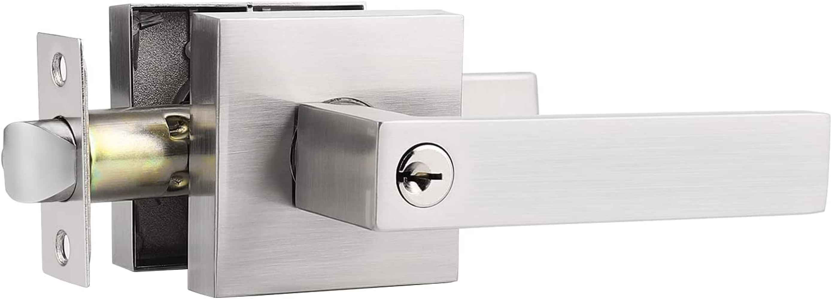 4.7-in. x 0.03-in. Stainless Steel Door Door Lock In Satin Nickel