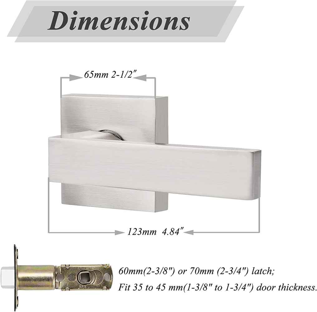 4.8-in. x 0.03-in. Stainless Steel Door Lock In Satin Nickel