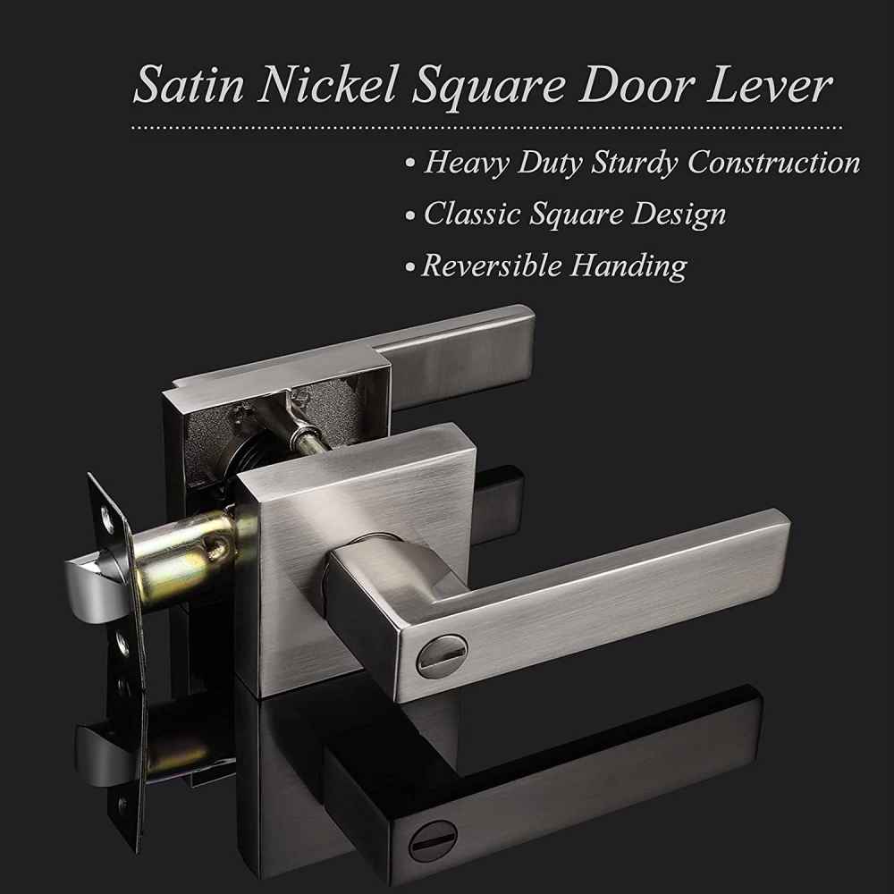 4.8-in. x 0.03-in. Stainless Steel Door Lock In Satin Nickel