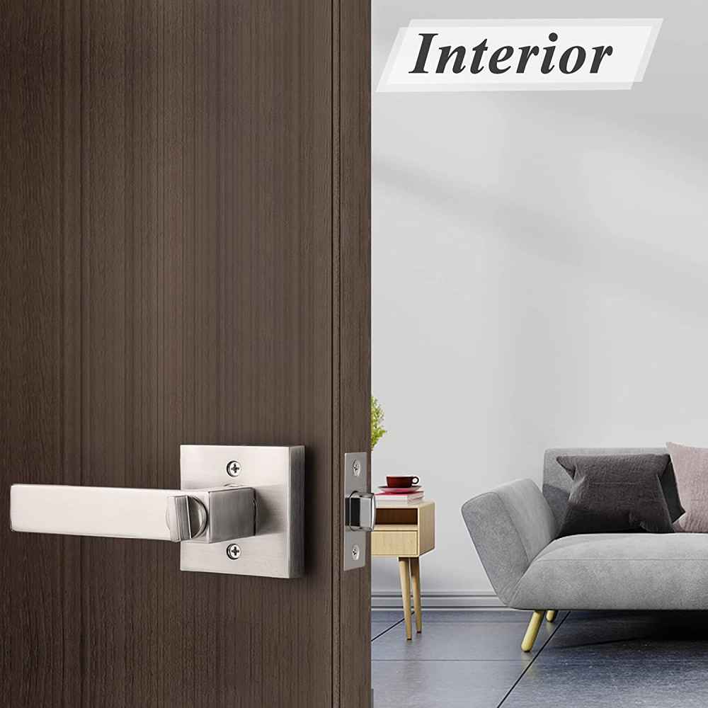 4.8-in. x 0.03-in. Stainless Steel Door Lock In Satin Nickel