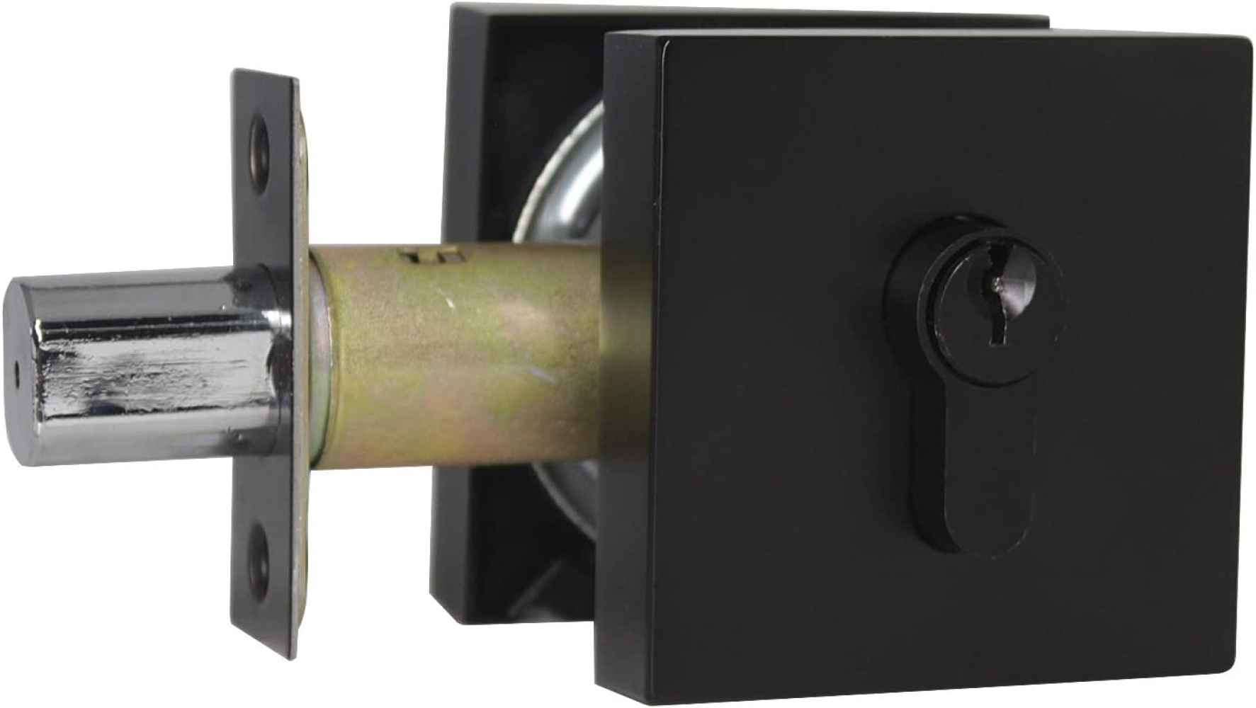 3.5-in. x 3.5-in. Stainless Steel Door Door Lock In Black