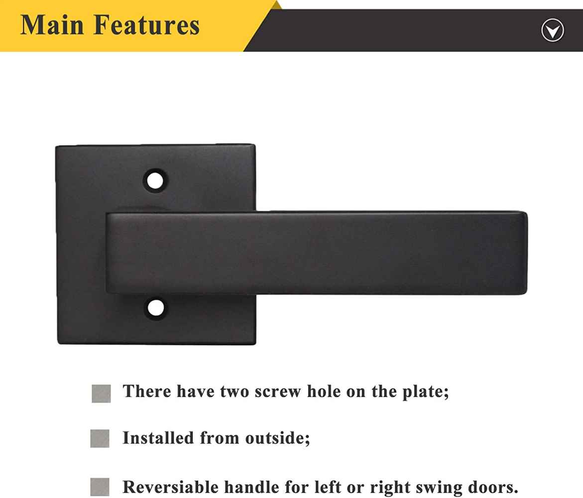 4.84-in. x 0.03-in. Zinc Alloy Door Handle In Black