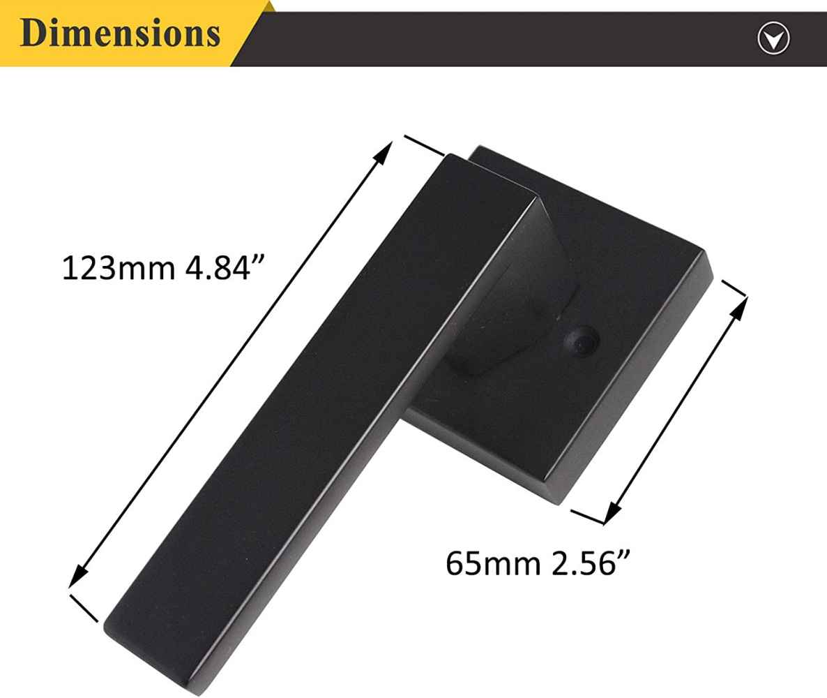 4.84-in. x 0.03-in. Zinc Alloy Door Handle In Black