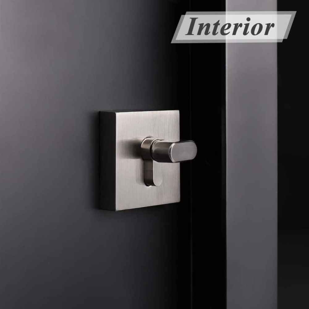 3.5-in. x 3.5-in. Stainless Steel Door Lock In Satin Nickel