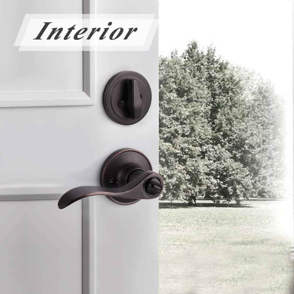 5-in. x 0.01-in. Stainless Steel Door Lock In Oil Rubbed Bronze