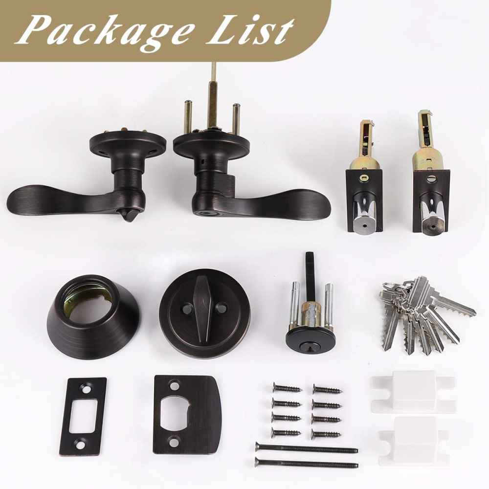 5-in. x 0.01-in. Stainless Steel Door Lock In Oil Rubbed Bronze