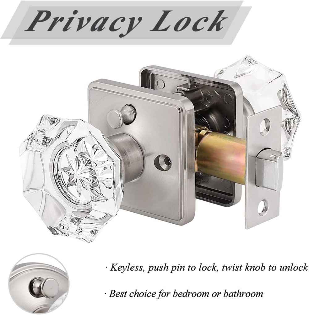 2.5-in. x 0.04-in. Zinc Alloy Door Lock In Satin Nickel