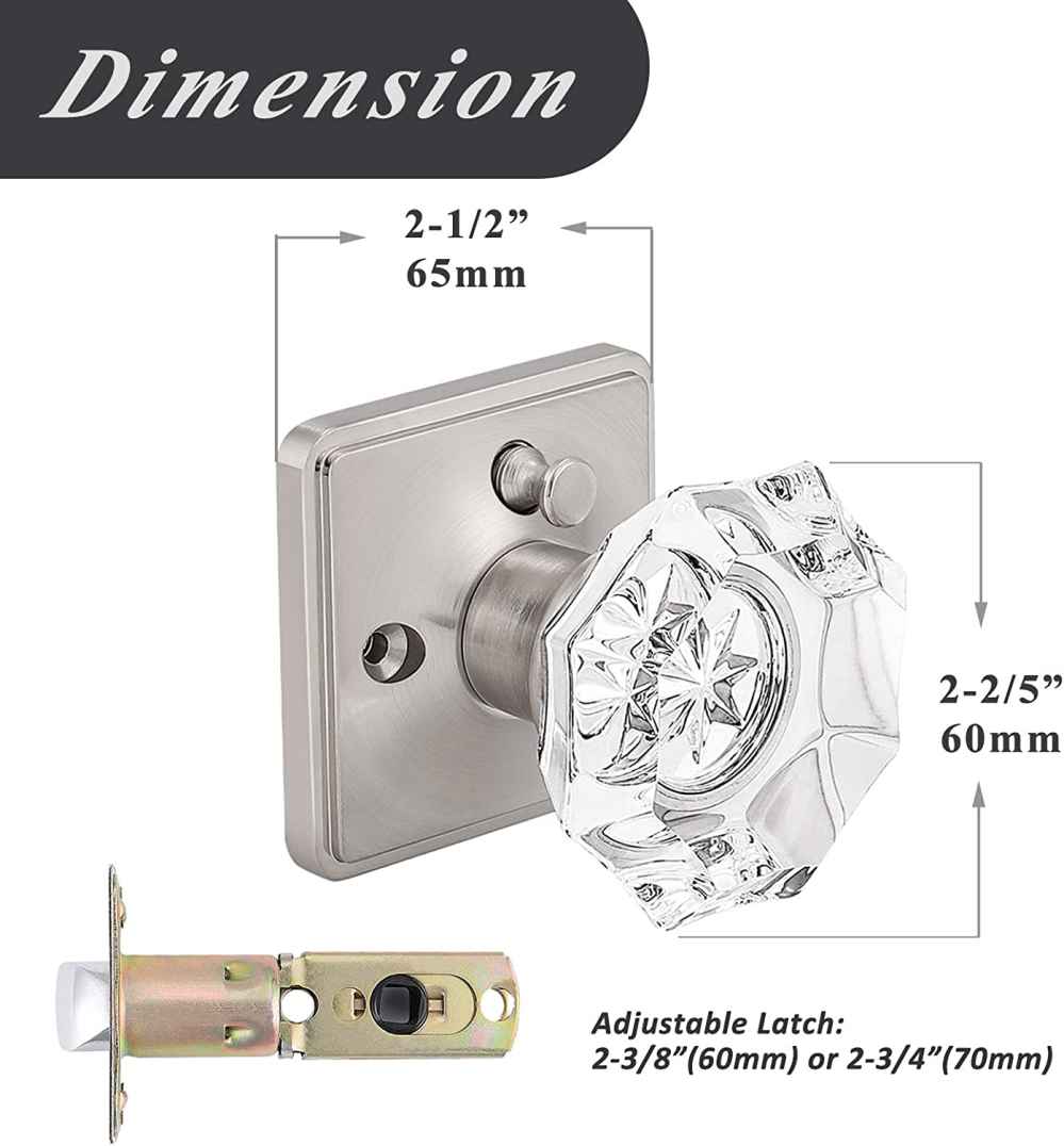 2.5-in. x 0.04-in. Zinc Alloy Door Lock In Satin Nickel