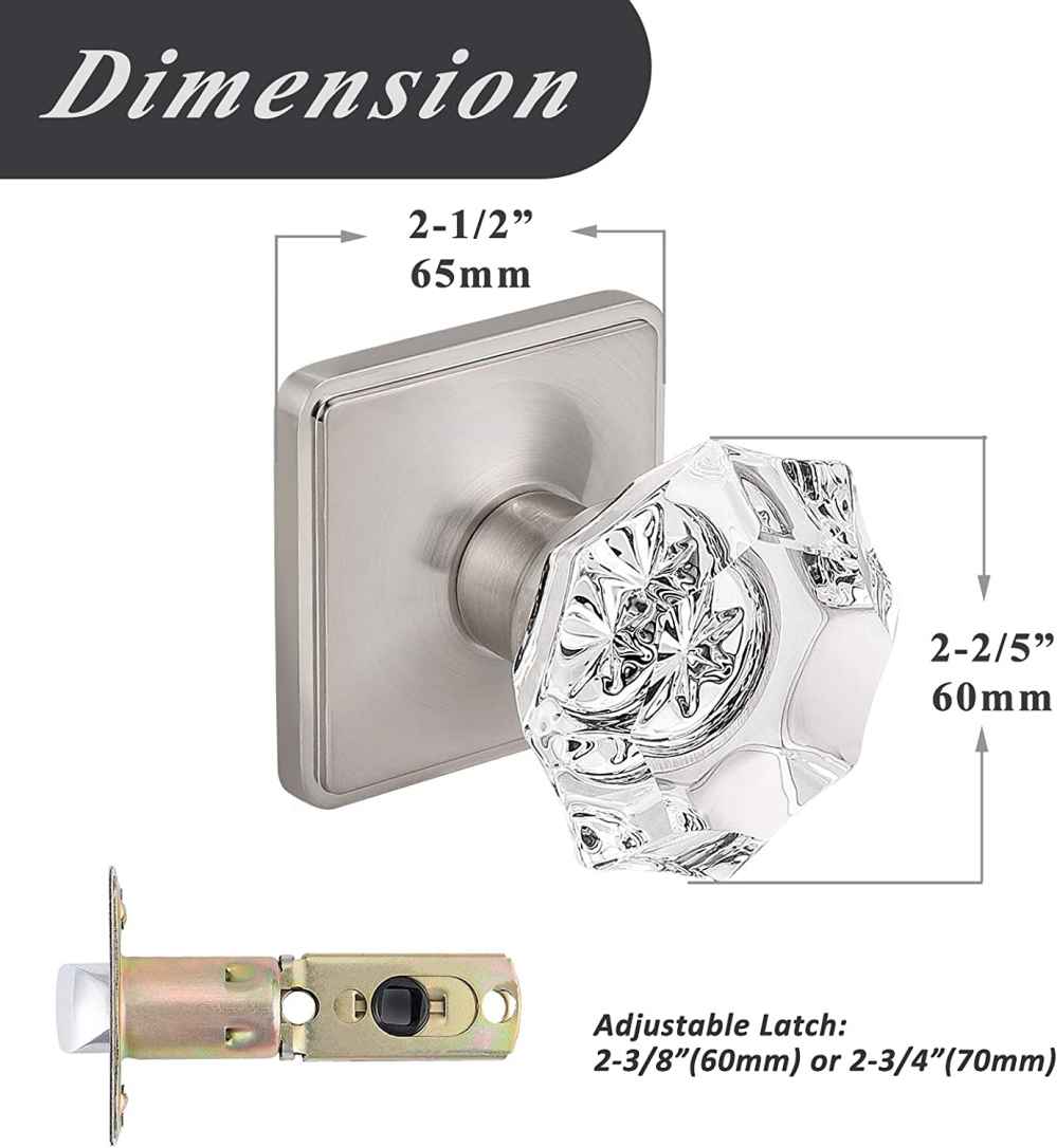 2.3-in. x 0.04-in. Zinc Alloy Door Lock In Satin Nickel