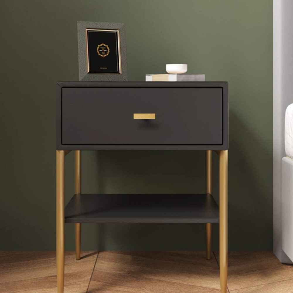 2-in. x 1.4-in. Stainless Steel Cabinet Knob In Gold