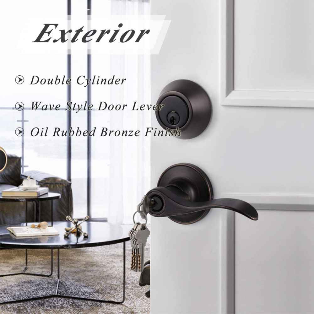 5-in. x 0.02-in. Stainless Steel Door Lock In Oil Rubbed Bronze