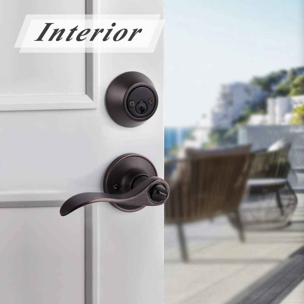 5-in. x 0.02-in. Stainless Steel Door Lock In Oil Rubbed Bronze