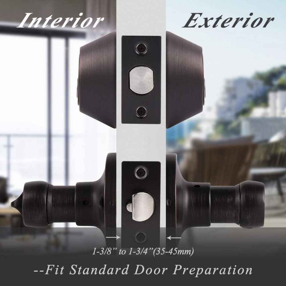 5-in. x 0.02-in. Stainless Steel Door Lock In Oil Rubbed Bronze