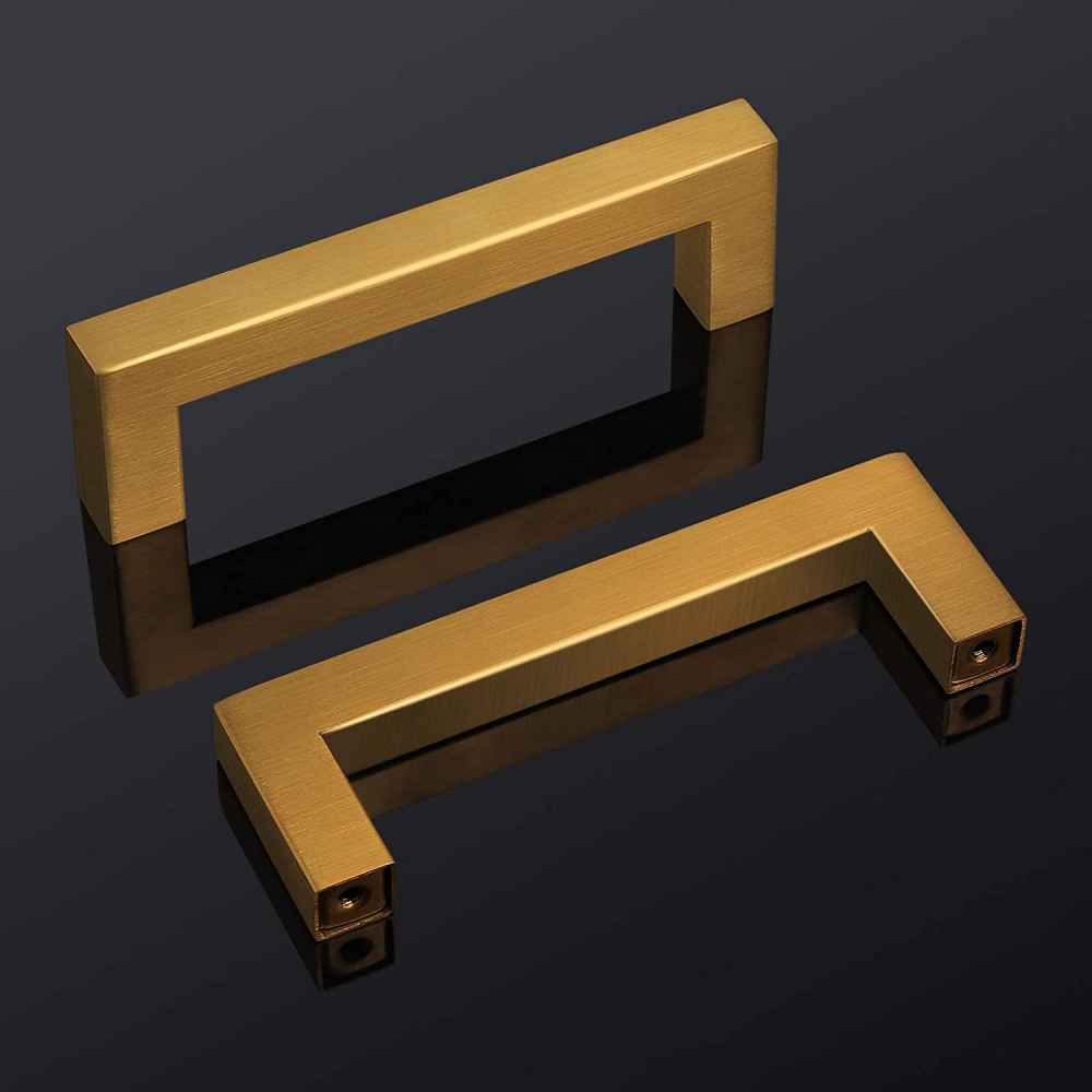 4.2-in. x 1.4-in. Stainless Steel Cabinet Handle In Gold