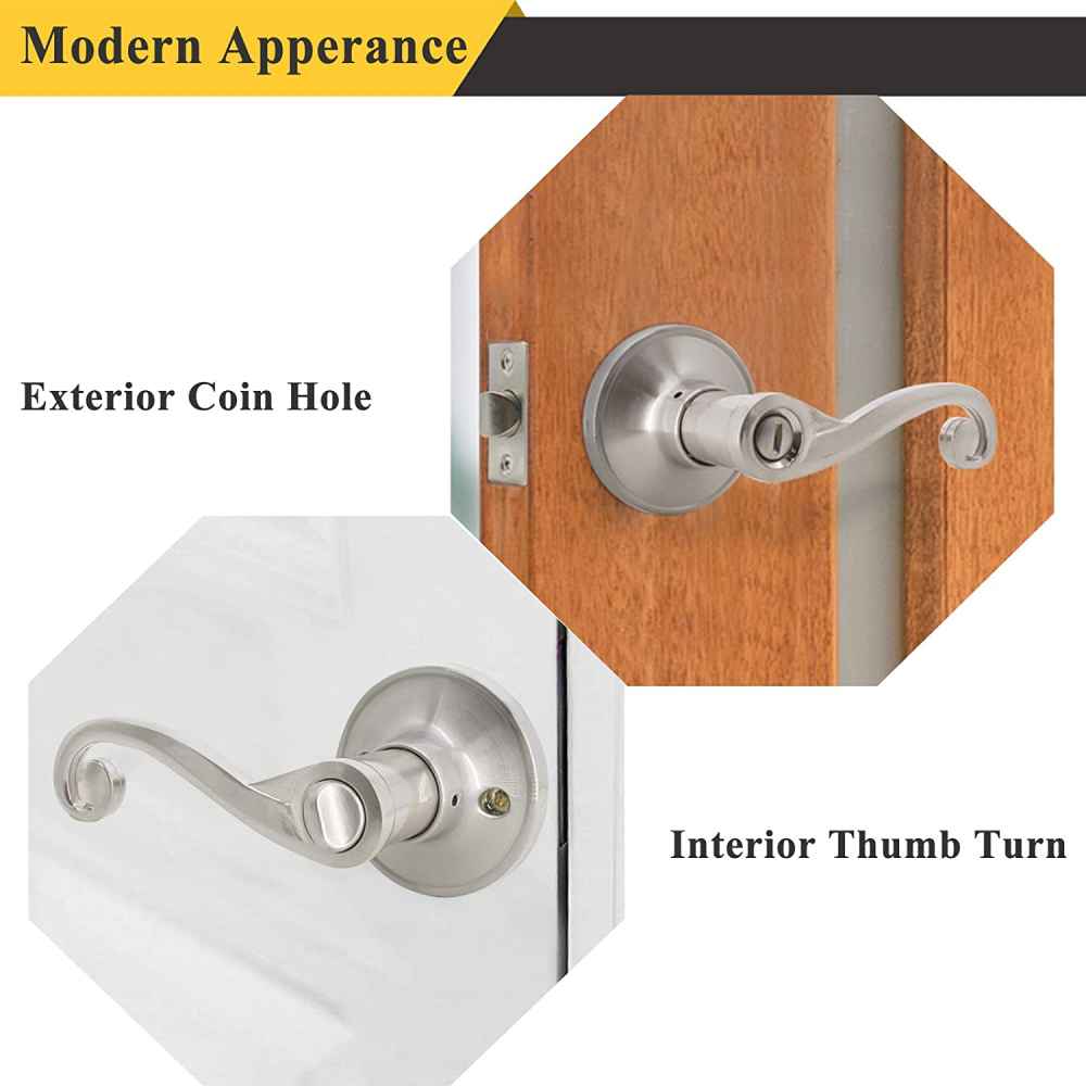 2.5-in. x 0.03-in. Stainless Steel Door Door Lock In Satin Nickel