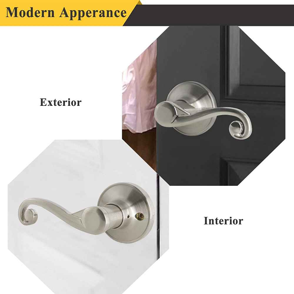 2.5-in. x 0.03-in. Stainless Steel Door Lock In Satin Nickel