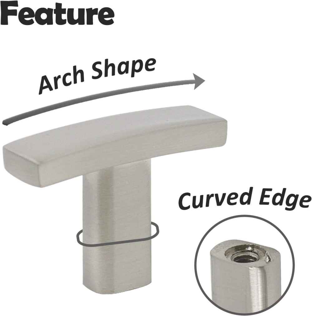 1.2-in. x 1.1-in. Stainless Steel Cabinet Knob In Brushed Nickel