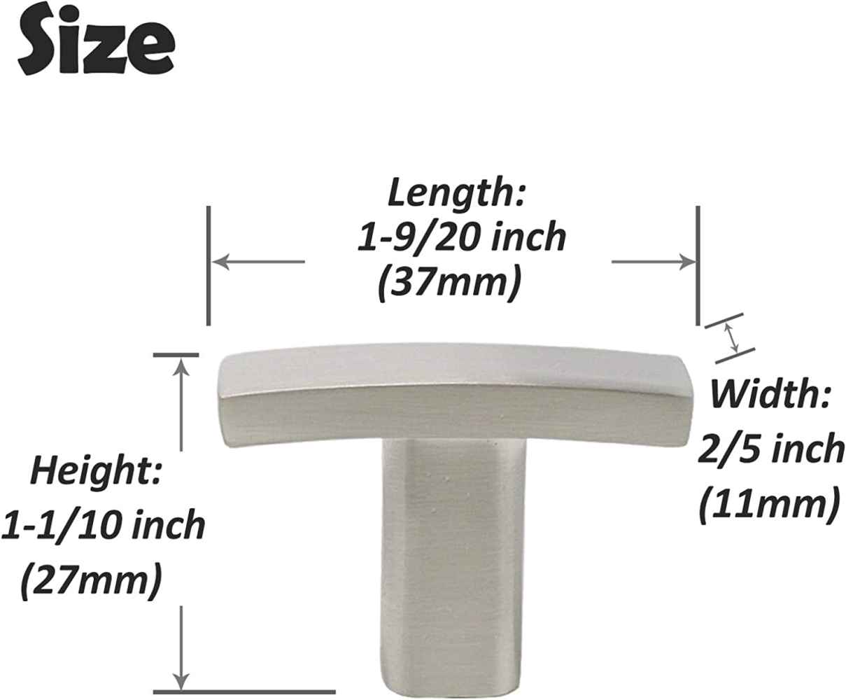 1.2-in. x 1.1-in. Stainless Steel Cabinet Knob In Brushed Nickel