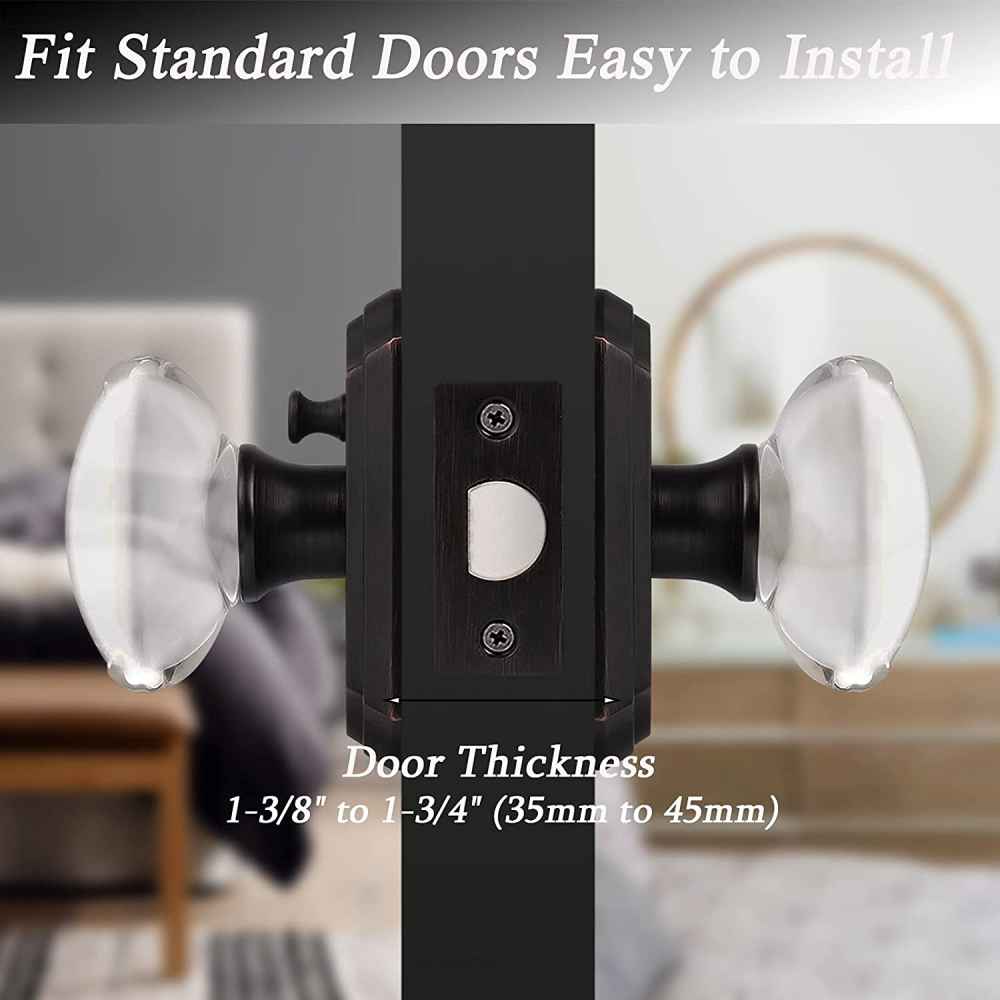 2.7-in. x 0.04-in. Zinc Alloy Door Lock In Oil Rubbed Bronze