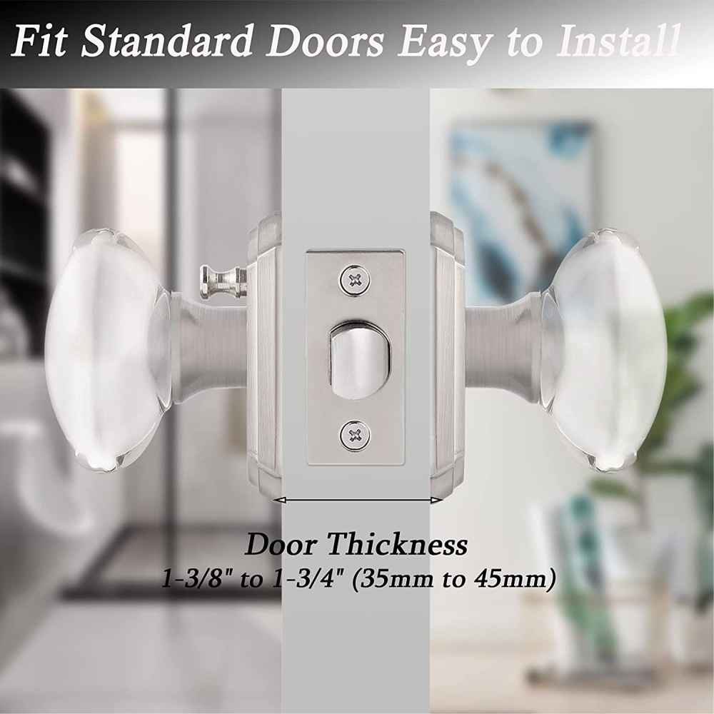 2.7-in. x 0.04-in. Zinc Alloy Door Lock In Brushed Nickel