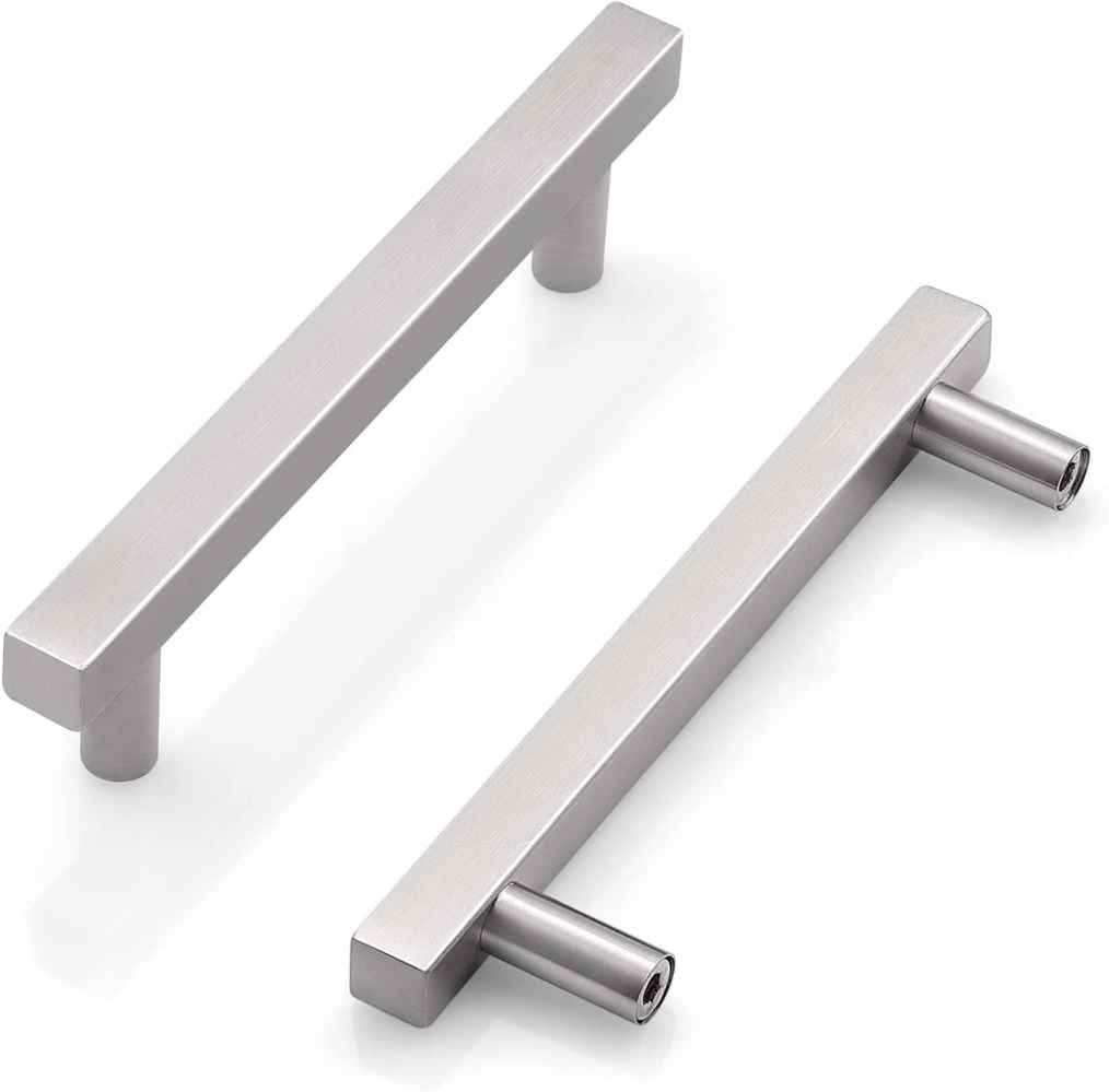 6-in. x 1.3-in. Stainless Steel Cabinet Cabinet Handle In Satin Nickel