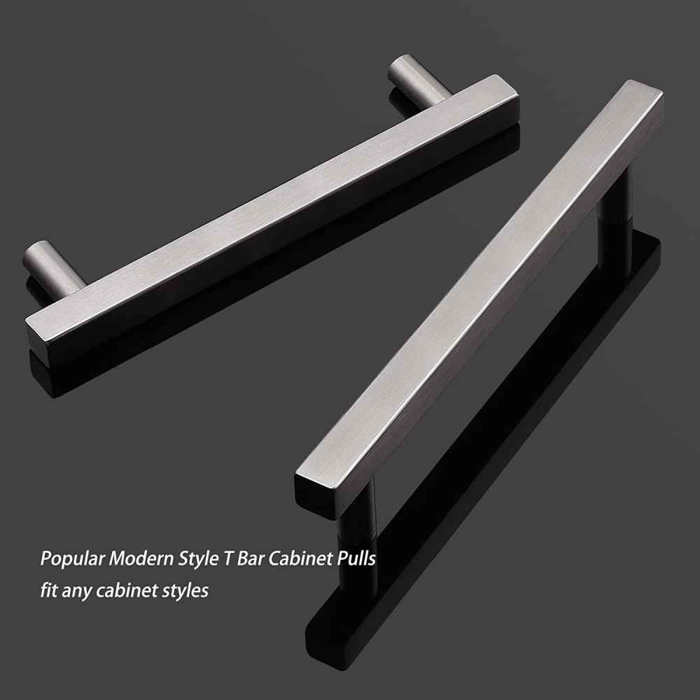 6.3-in. x 1.3-in. Stainless Steel Cabinet Handle In Brushed Nickel