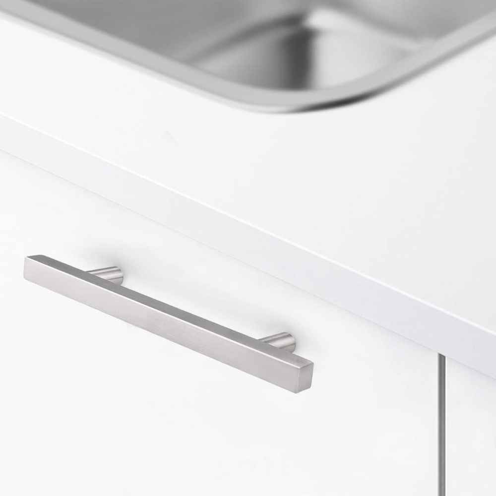 6.3-in. x 1.3-in. Stainless Steel Cabinet Handle In Brushed Nickel