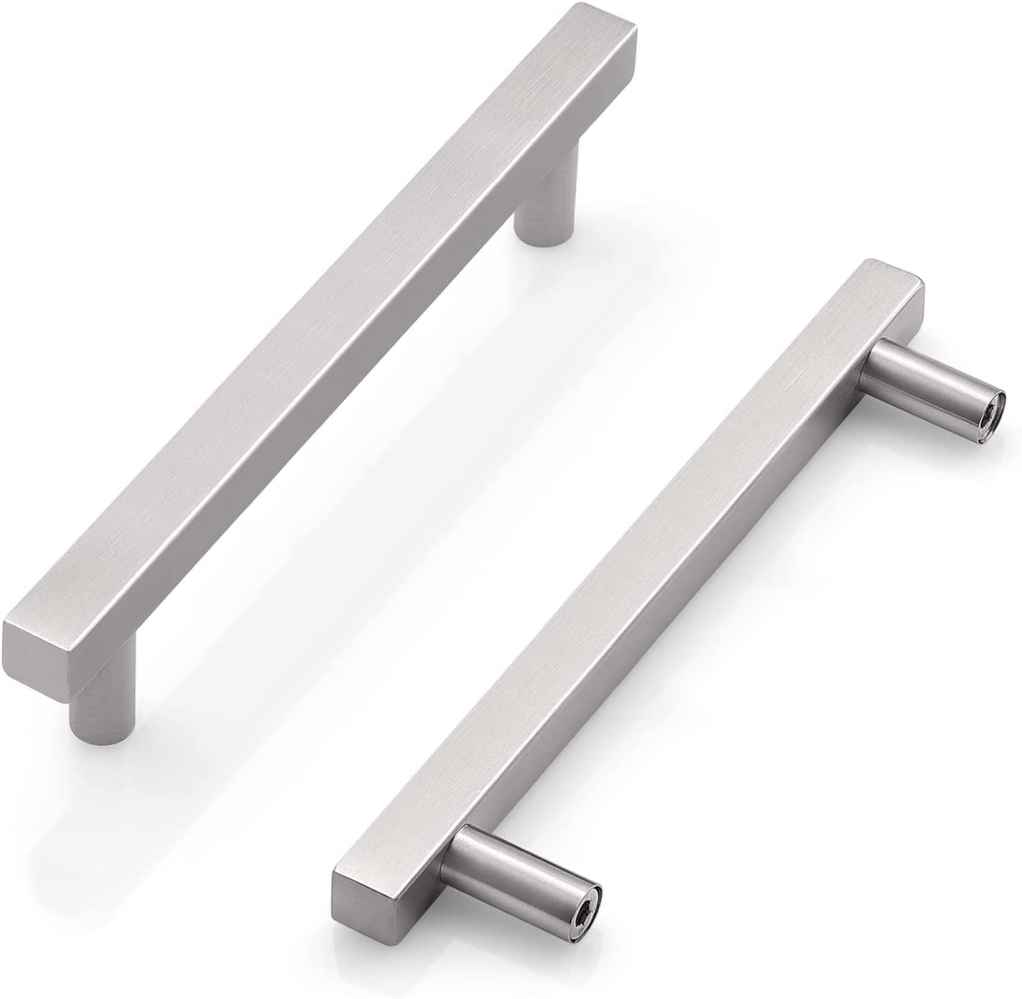 6.3-in. x 1.3-in. Stainless Steel Cabinet Cabinet Handle In Brushed Nickel