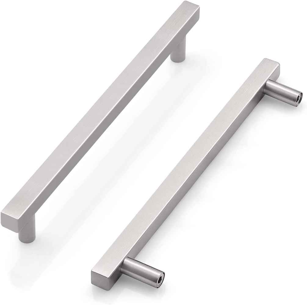 8.81-in. x 1.3-in. Stainless Steel Cabinet Cabinet Handle In Brushed Nickel