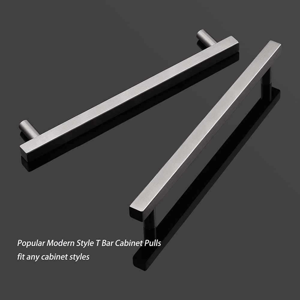 10-in. x 0.47-in. Stainless Steel Cabinet Handle In Brushed Nickel