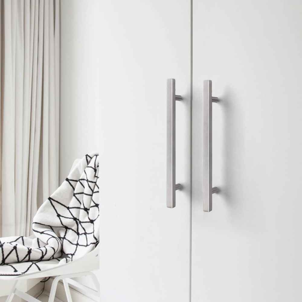 10-in. x 0.47-in. Stainless Steel Cabinet Handle In Brushed Nickel