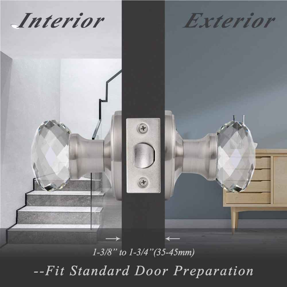 2.7-in. x 0.04-in. Zinc Alloy Door Lock In Brushed Nickel
