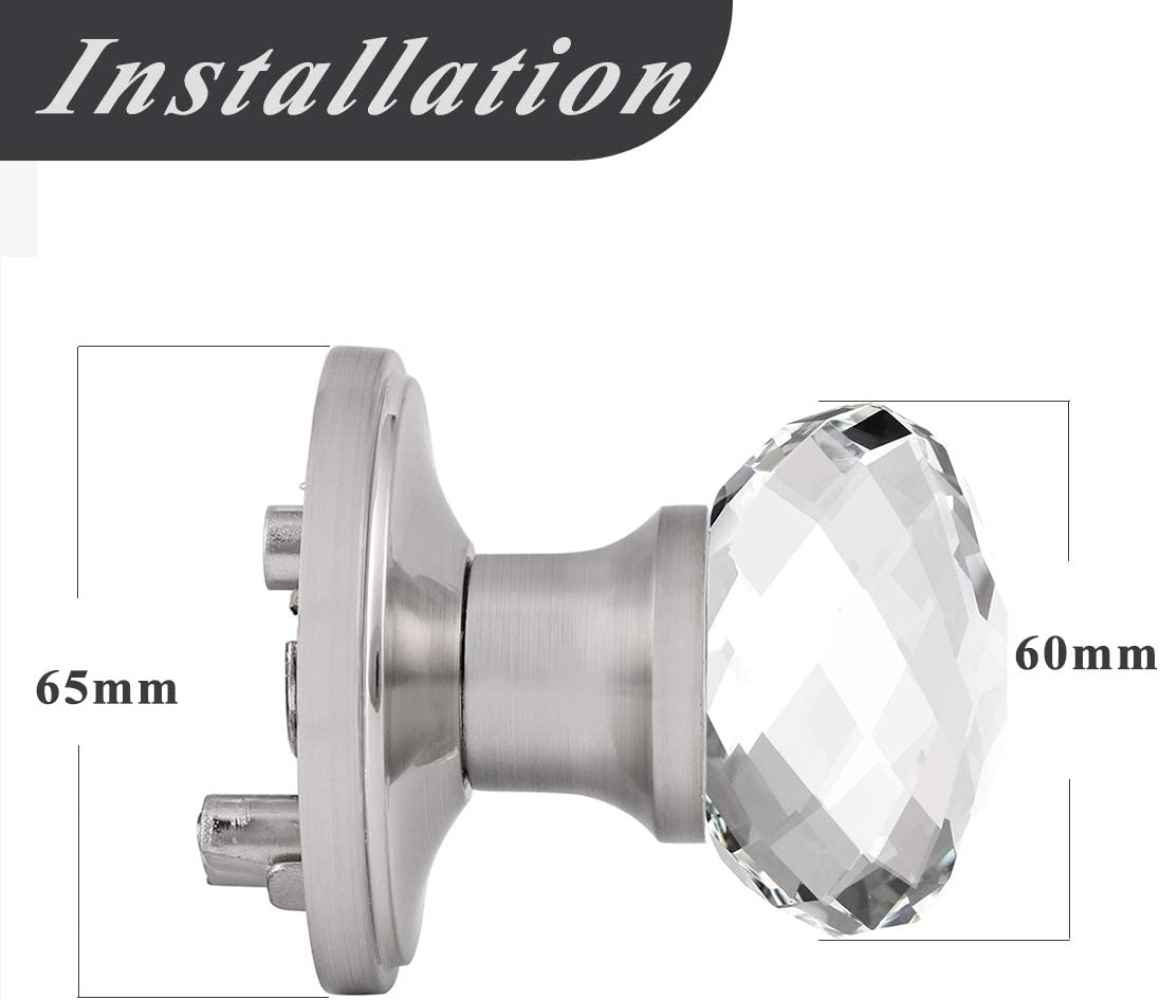 2.55-in. x 0.04-in. Stainless Steel Door Knob In Brushed Nickel
