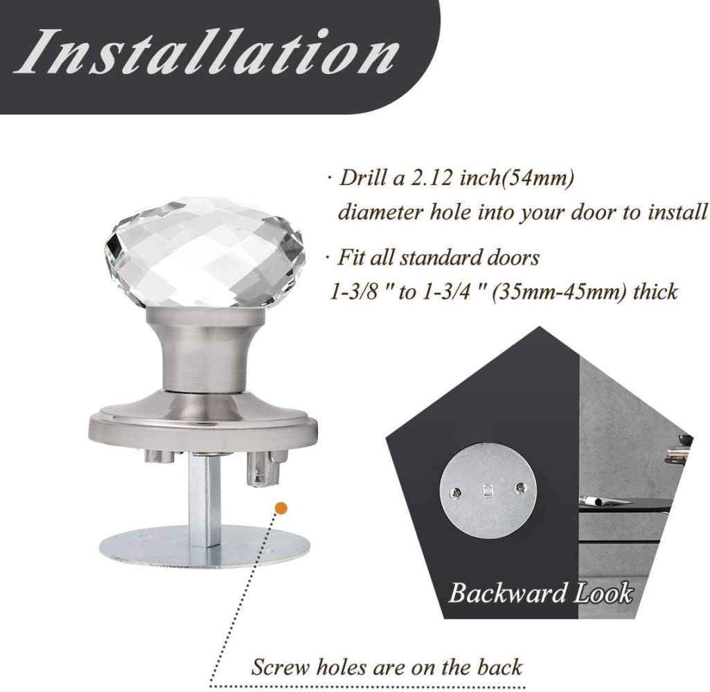 2.55-in. x 0.04-in. Stainless Steel Door Knob In Brushed Nickel