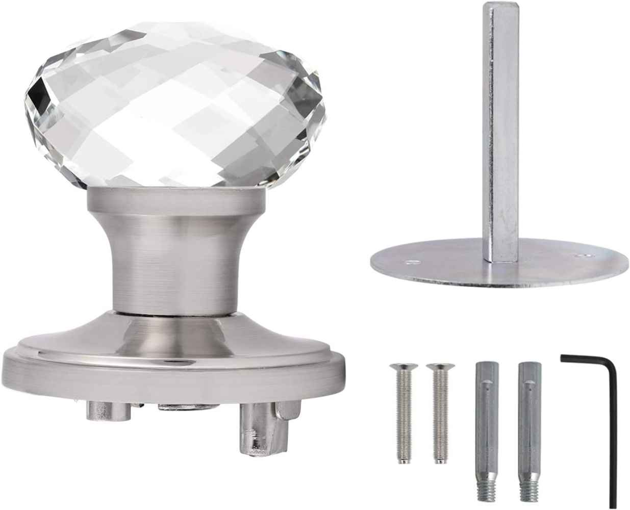 2.55-in. x 0.04-in. Stainless Steel Door Door Knob In Brushed Nickel