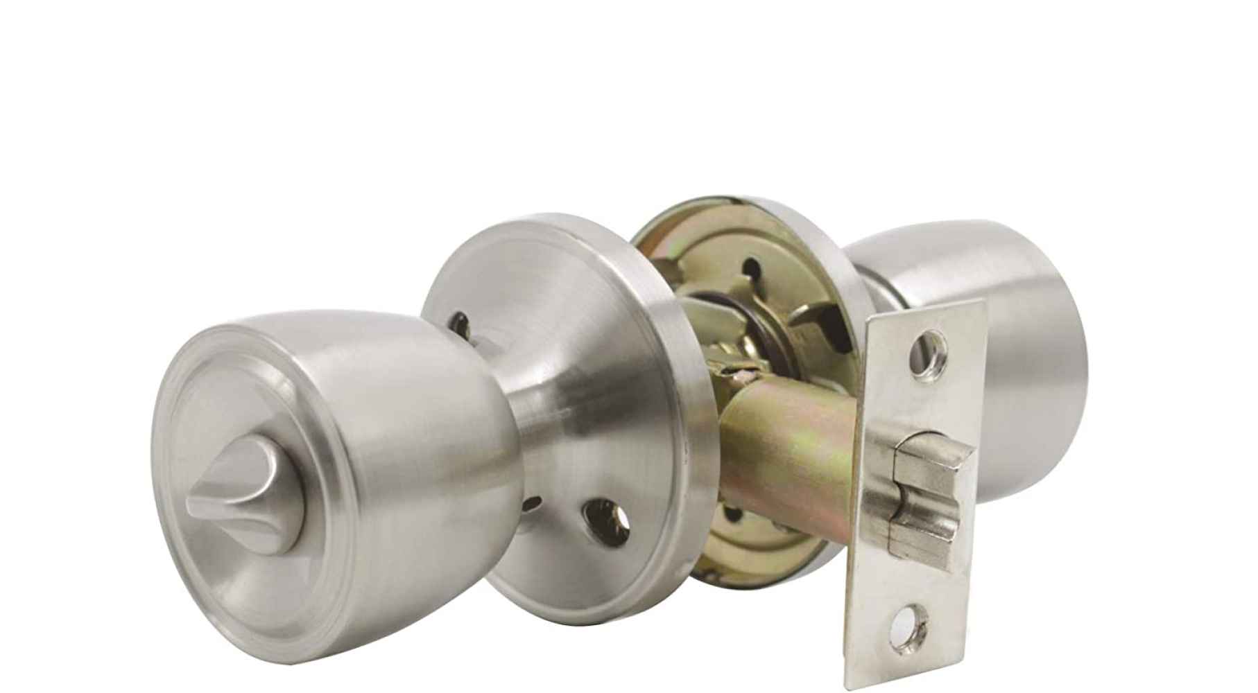 2.5-in. x 0.04-in. Stainless Steel Door Door Lock In Brushed Nickel