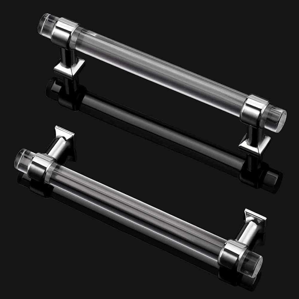 2.5-in. x 1.5-in. Acrylic-zinc Alloy Cabinet Handle In Chrome