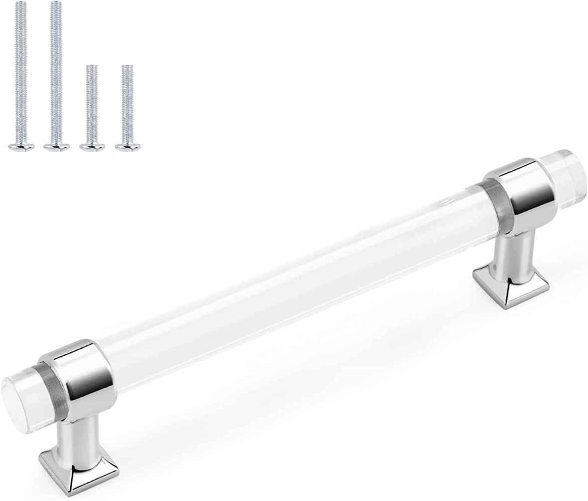 2.5-in. x 1.5-in. Acrylic-zinc Alloy Cabinet Cabinet Handle In Chrome