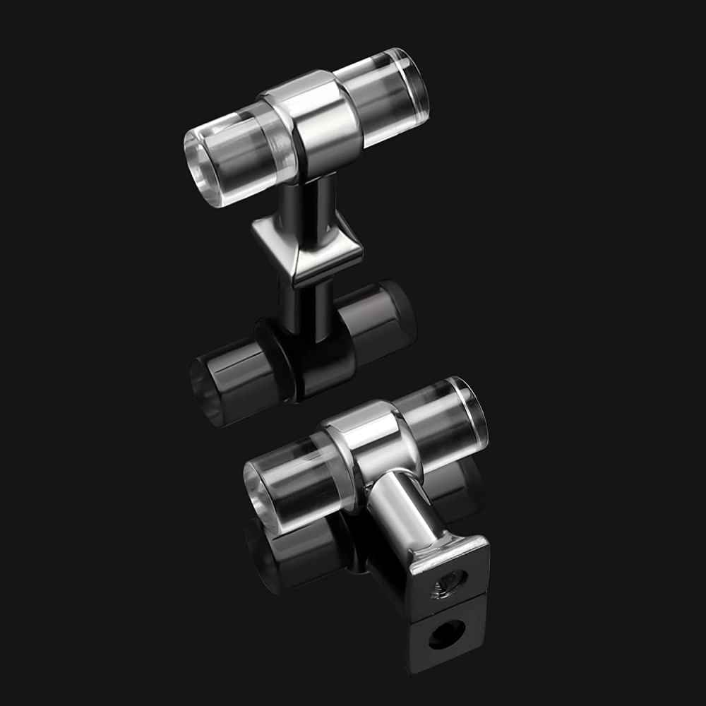1.57-in. x 1.5-in. Acrylic-zinc Alloy Cabinet Knob In Chrome