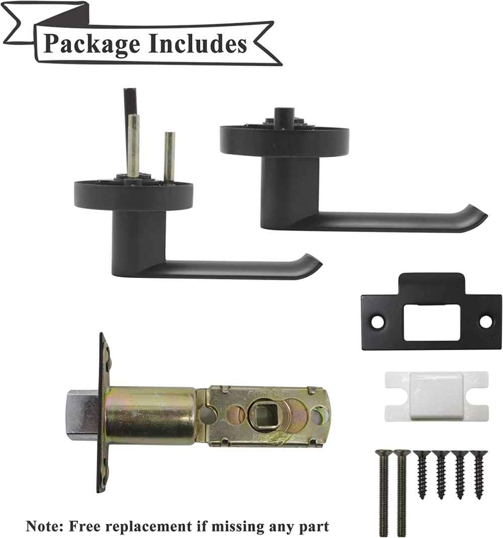 4.84-in. x 1.5-in. Zinc Alloy Door Lock In Black