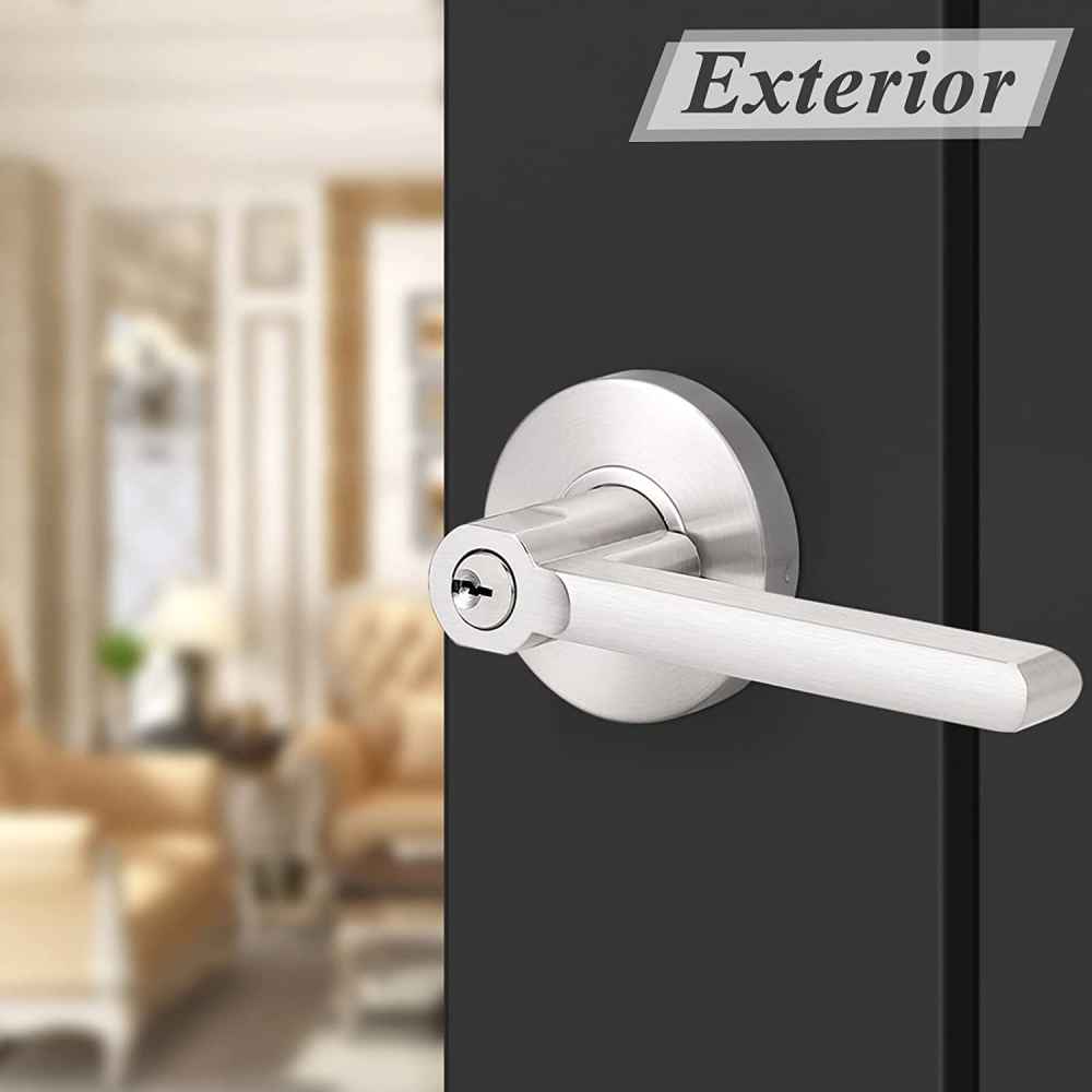 2.5-in. x 1.5-in. Stainless Steel Door Lock In Brushed Nickel